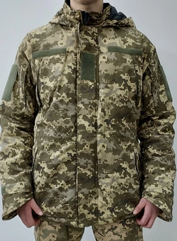 Зимова тактична куртка за стандартами ЗСУ, Піксель з капюшоном